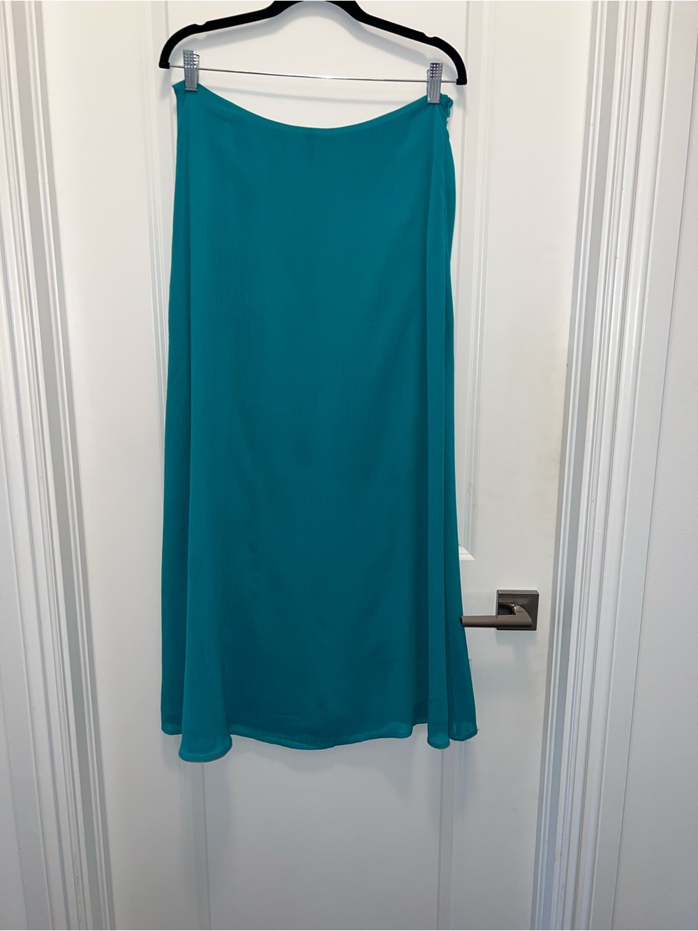 Mango Teal Flowy Long Skirt
